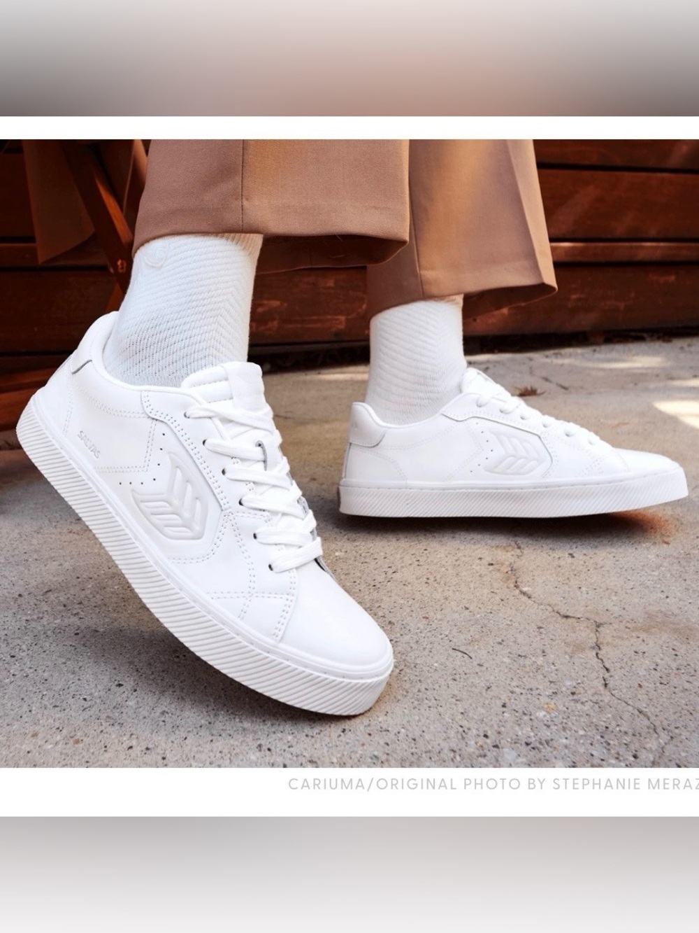 Cariuma SALVAS Premium Leather Sneakers White W9/M7.5